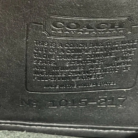 Coach vintage Black Leather Crossbody Bag made in USA1015-217